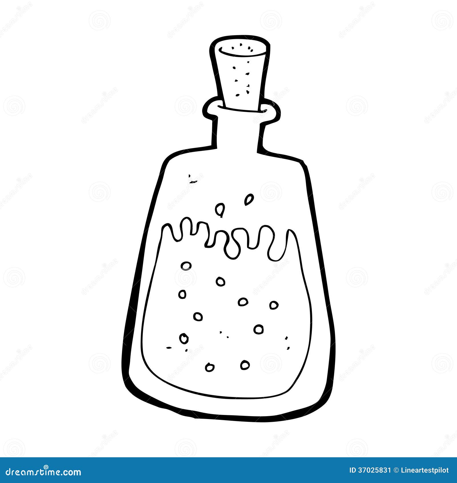 Cartoon Old Ink Pot Stock Image - Image: 37025831