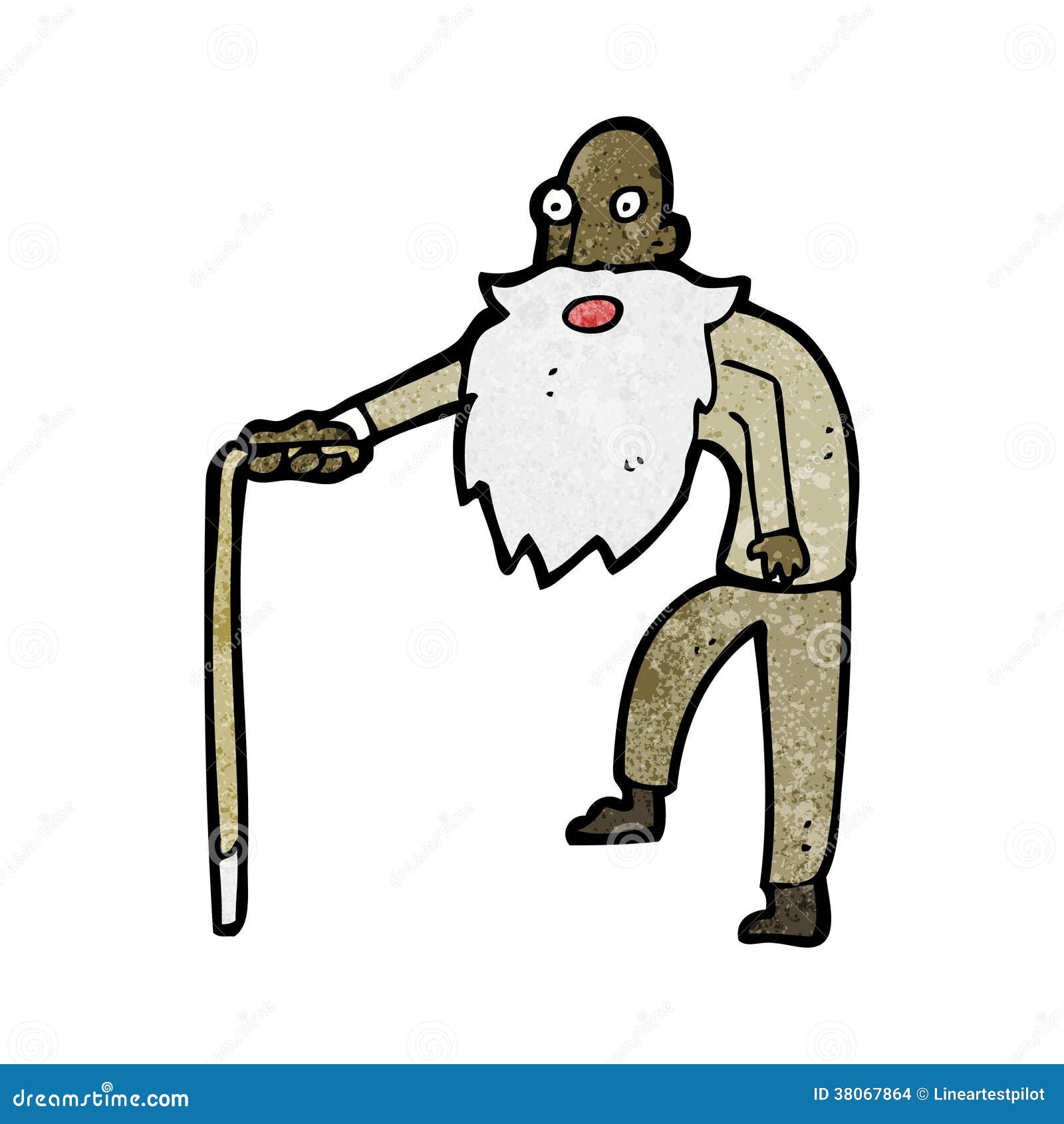 Cartoon old man stock vector. Illustration of male, quirky - 38067864