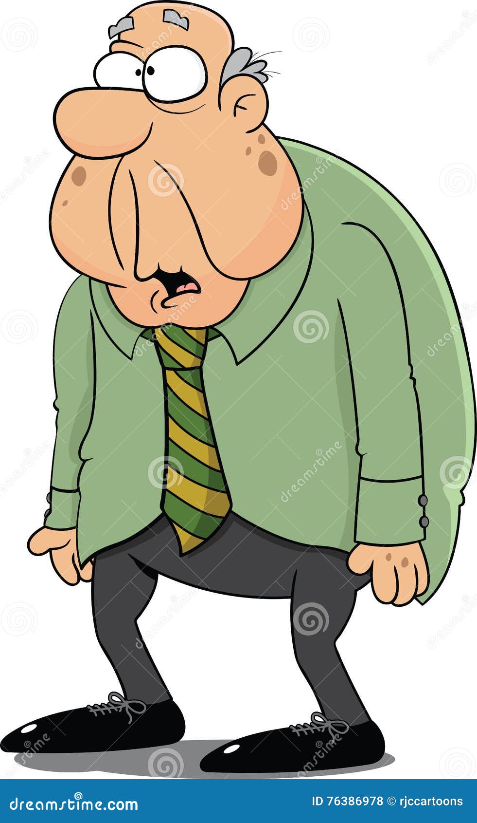 Cartoon Old Man Confused stock vector. Illustration of confused - 76386978