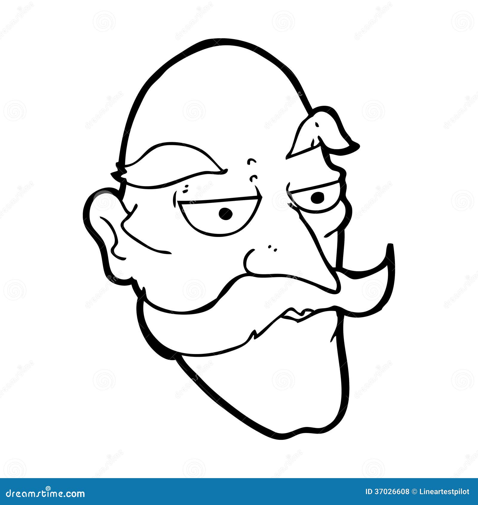 Cartoon old man face stock illustration. Illustration of quirky - 37026608