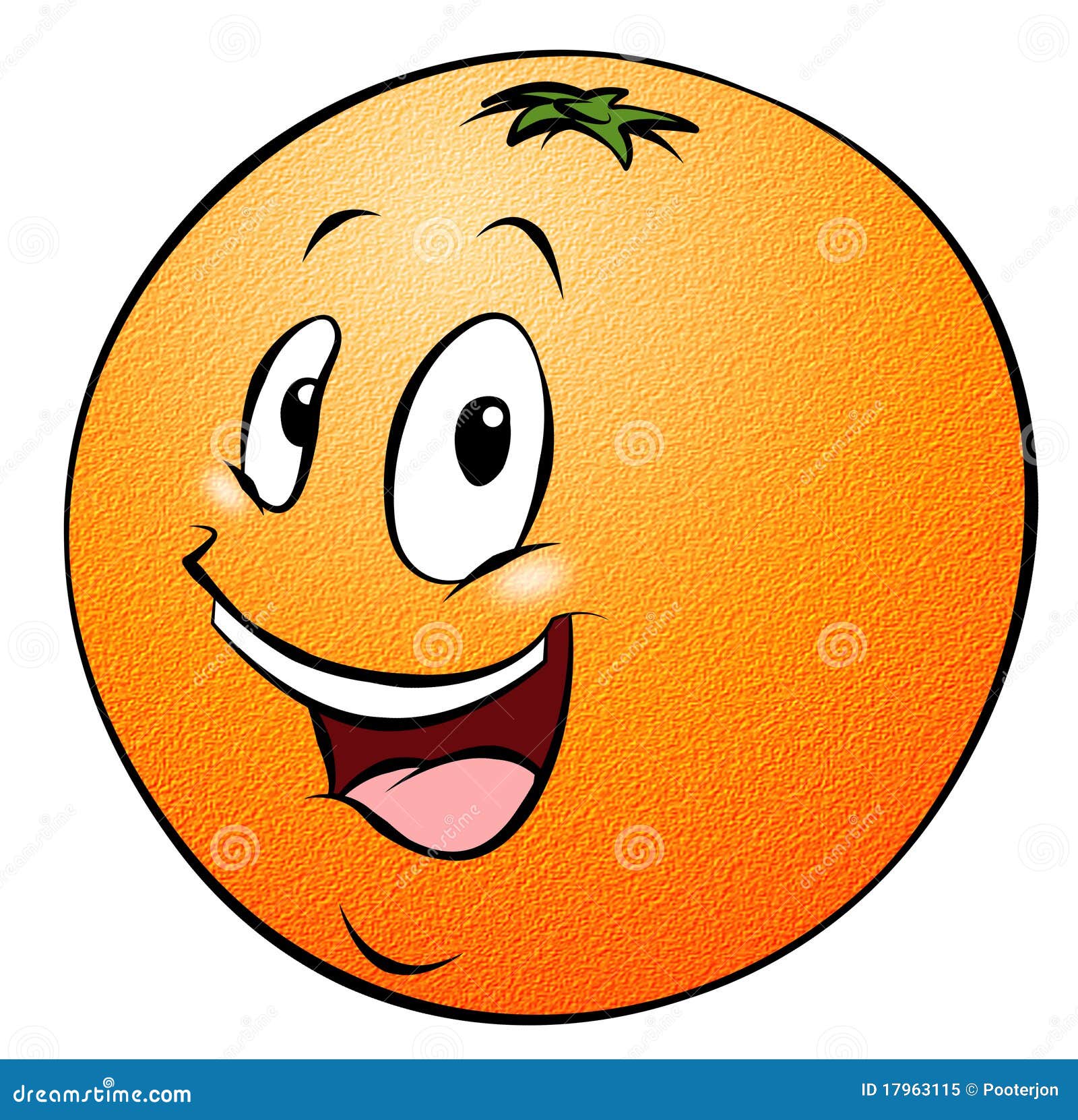 Cartoon Orange stock illustration. Illustration of food - 17963115