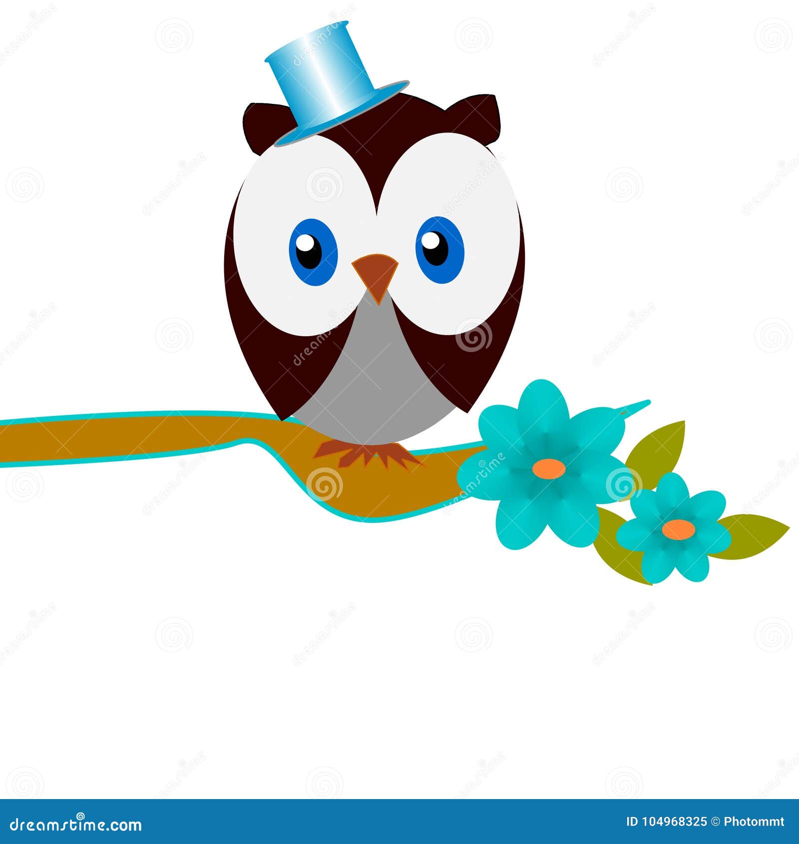 Cartoon owl wearing hat stock image. Illustration of like - 104968325 Cartoon owl wearing hat stock image. Illustration of like - 104968325