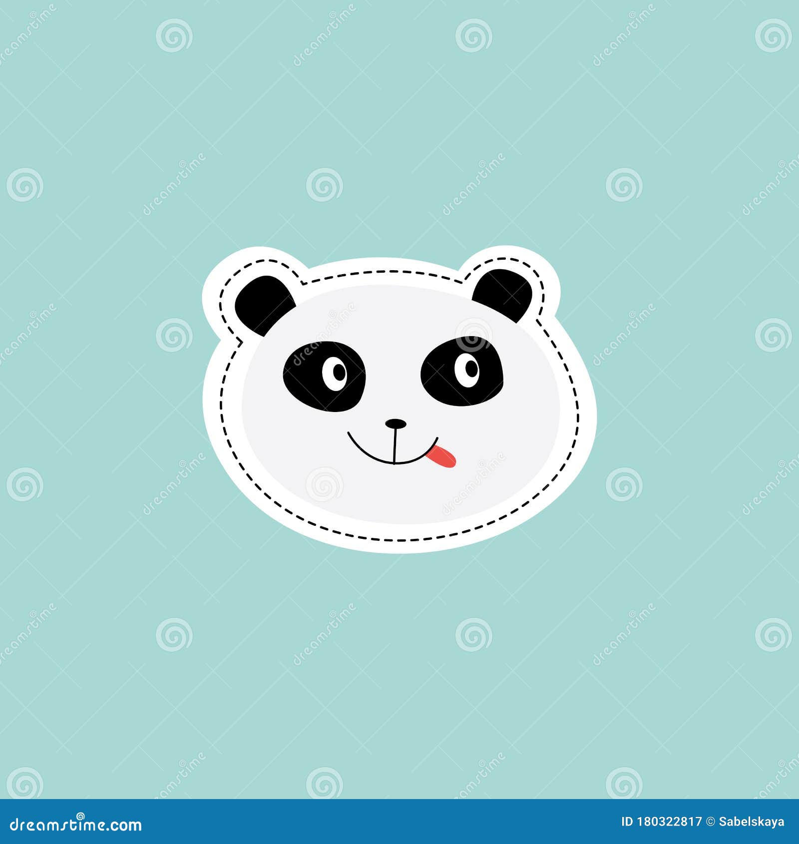 Vetor de coleção de rosto de panda fofo