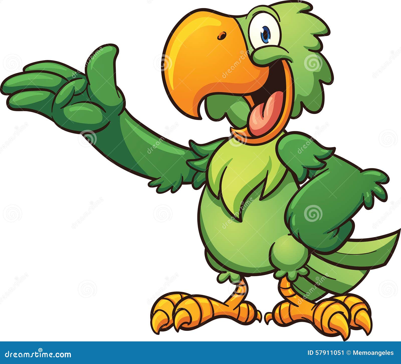 Cartoon Parrot Stock Vector Image 57911051