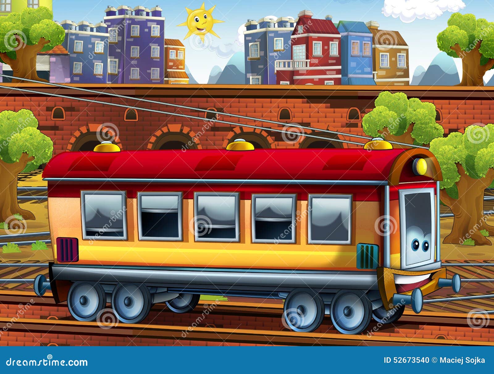 Cartoon Passenger Car - Train Station Stock Illustration - Illustration of manga, mountains: 52673540 Cartoon Passenger Car - Train Station Stock Illustration - Illustration of manga, mountains: 52673540