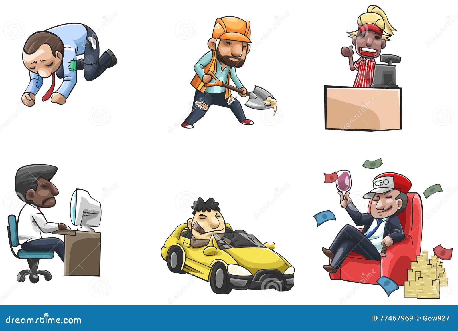 Cartoon People Icon of Various Career and Status People Stock Vector -  Illustration of construction, advantage: 77467969