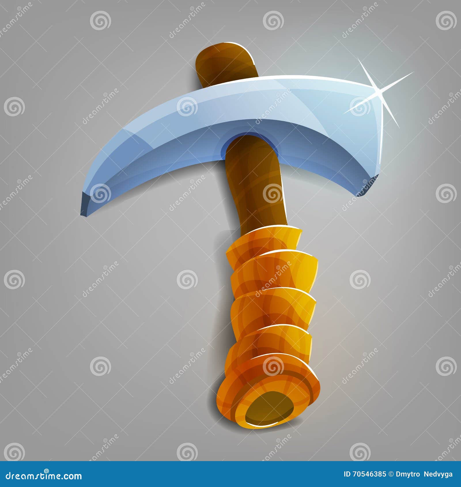 Cartoon Pickaxe. Vector Illustration. 70546385