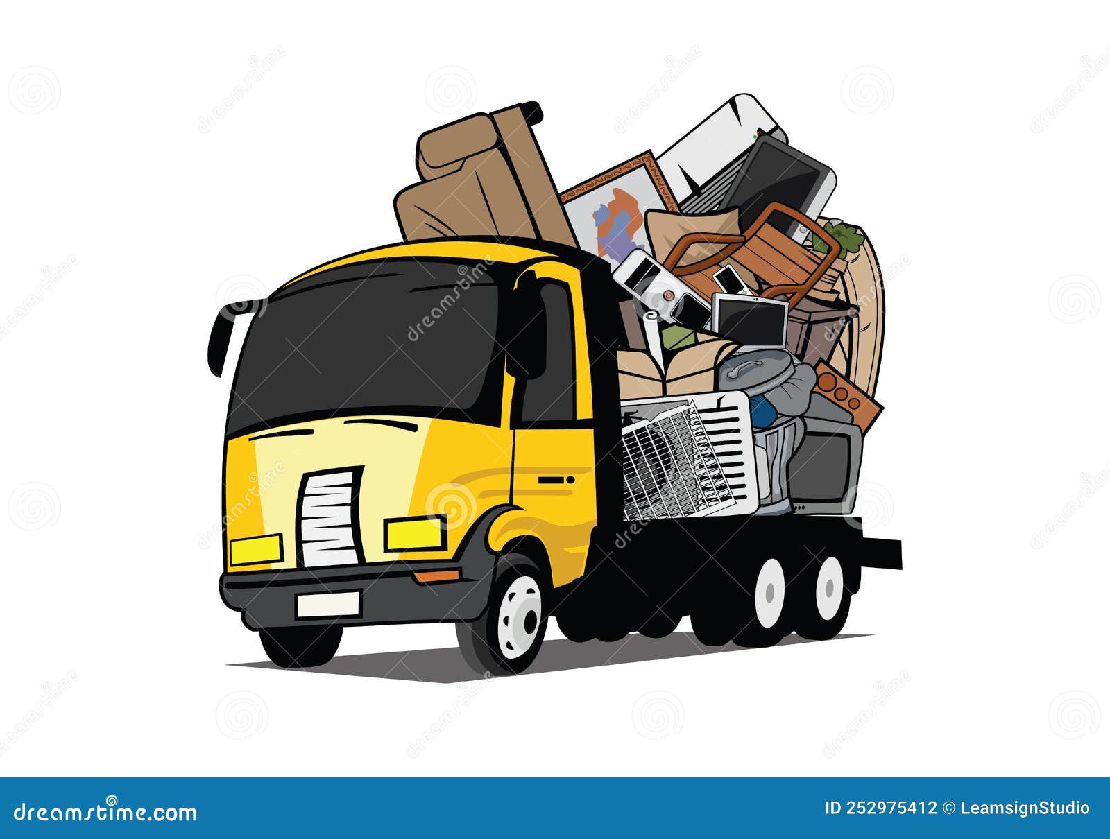 Cartoon Pickup Truck Isolated On White Background Vector Illustration cartoon-pickup-truck-isolated-on-white-background-vector-illustration