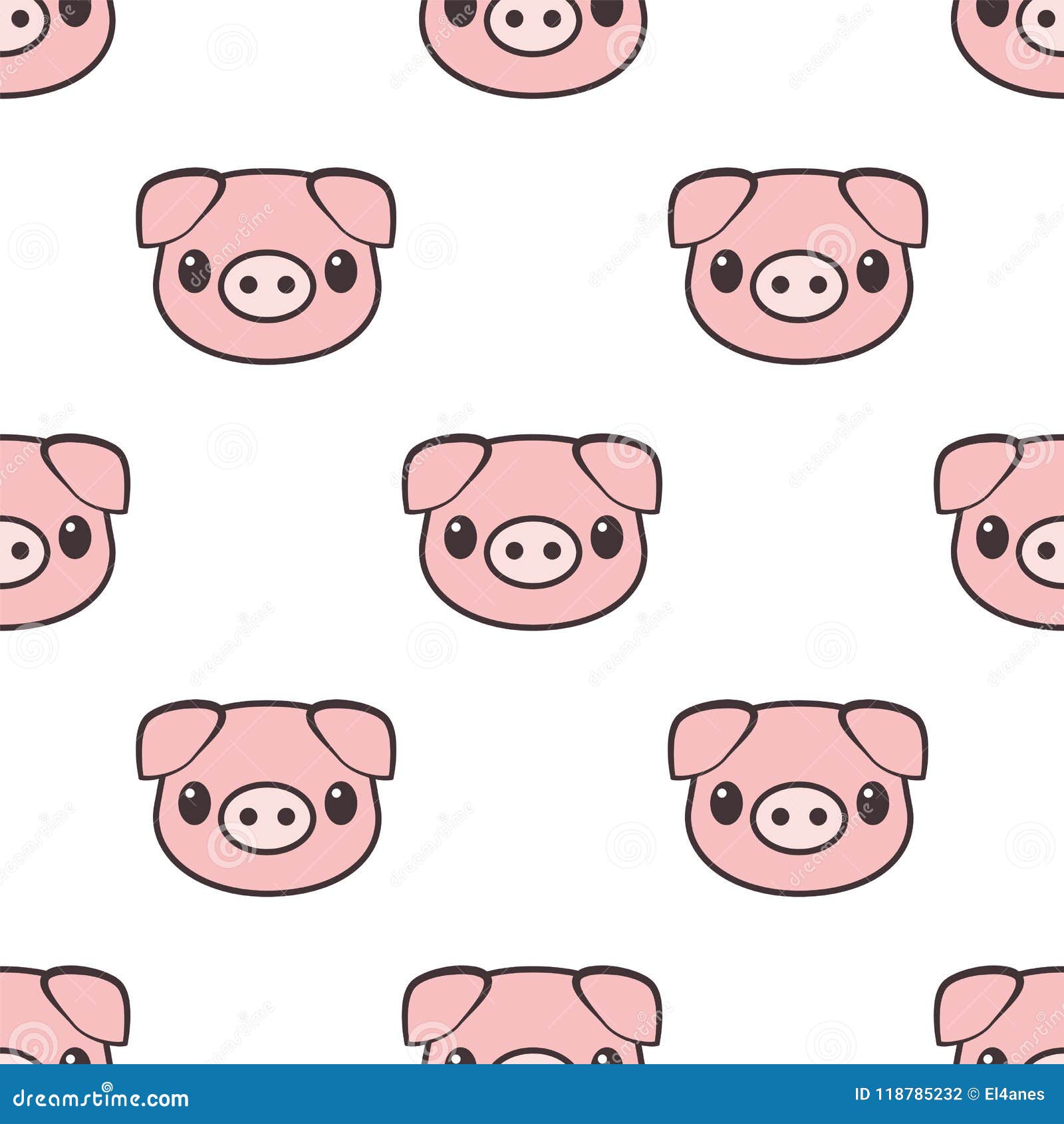 Cartoon pig pattern stock vector. Illustration of animal - 118785232 Cartoon pig pattern stock vector. Illustration of animal - 118785232