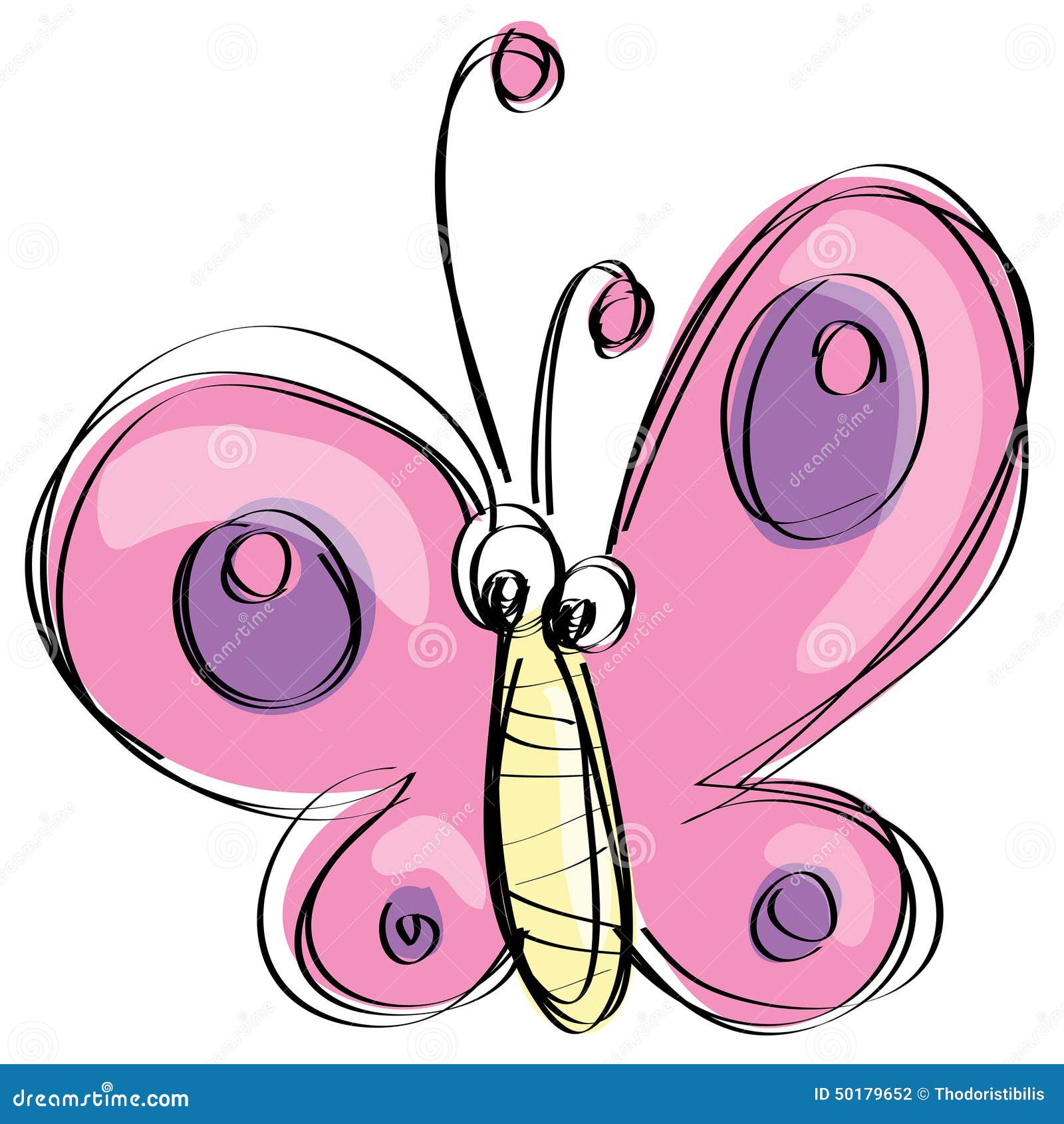 flying butterfly drawings for kids