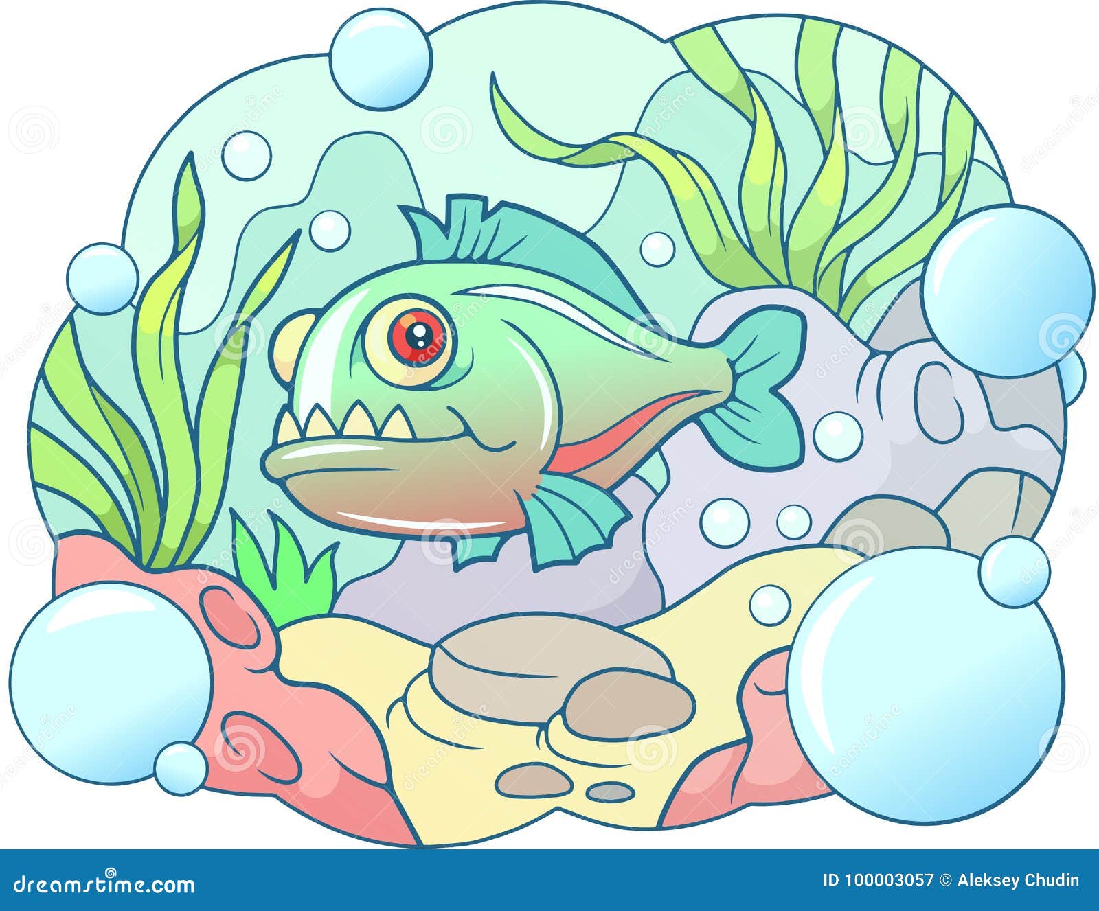 Cartoon Piranha | CartoonDealer.com #73997199