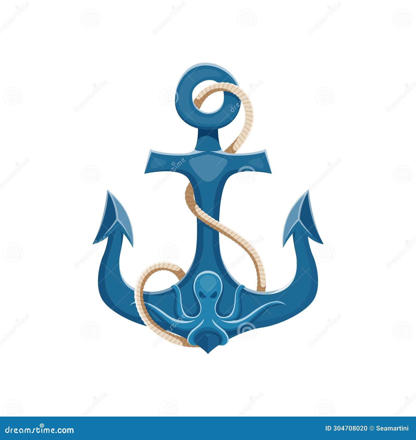 Cartoon Pirate Ship Anchor, Formidable Armature Stock Vector - Illustration  of boat, rope: 304708020