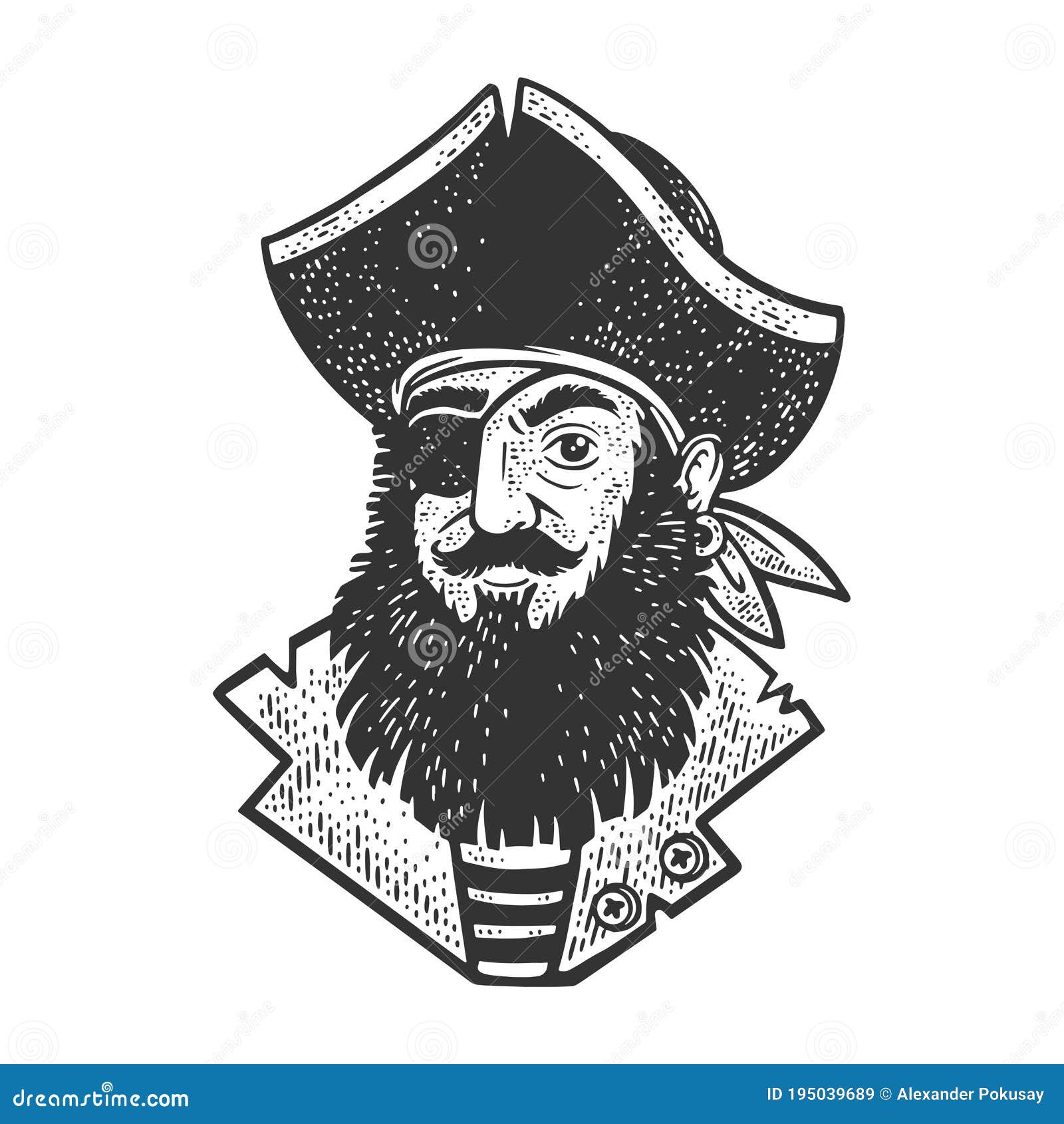 Cartoon Pirate Sketch Vector Illustration Stock Vector - Illustration of  filibuster, artwork: 195039689