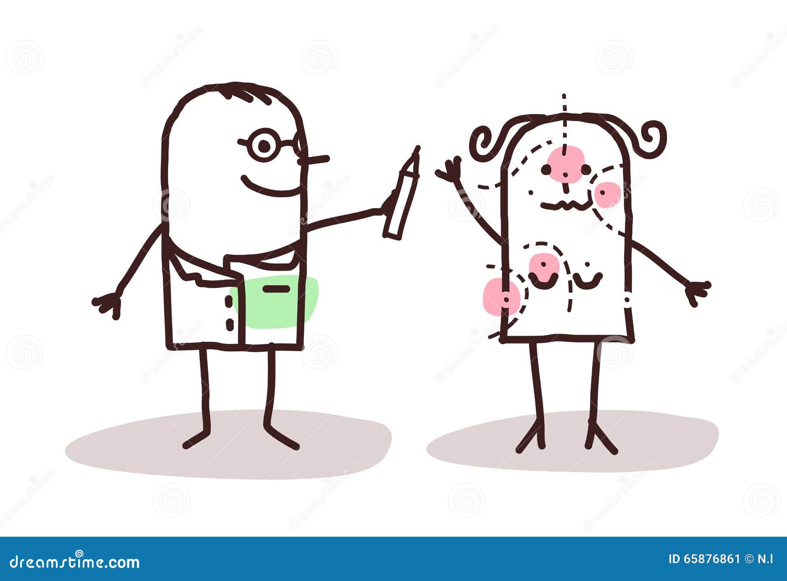 Cartoon Plastic Surgeon with Patient Stock Vector Illustration of