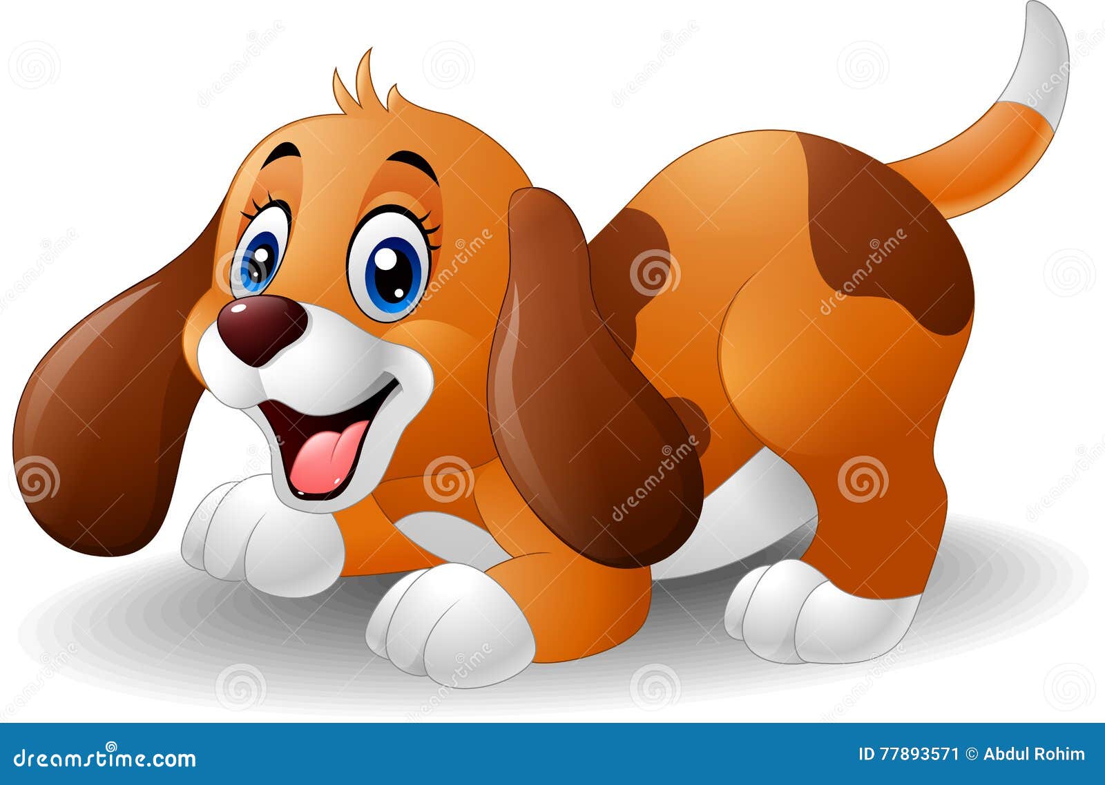 cartoon playful puppy