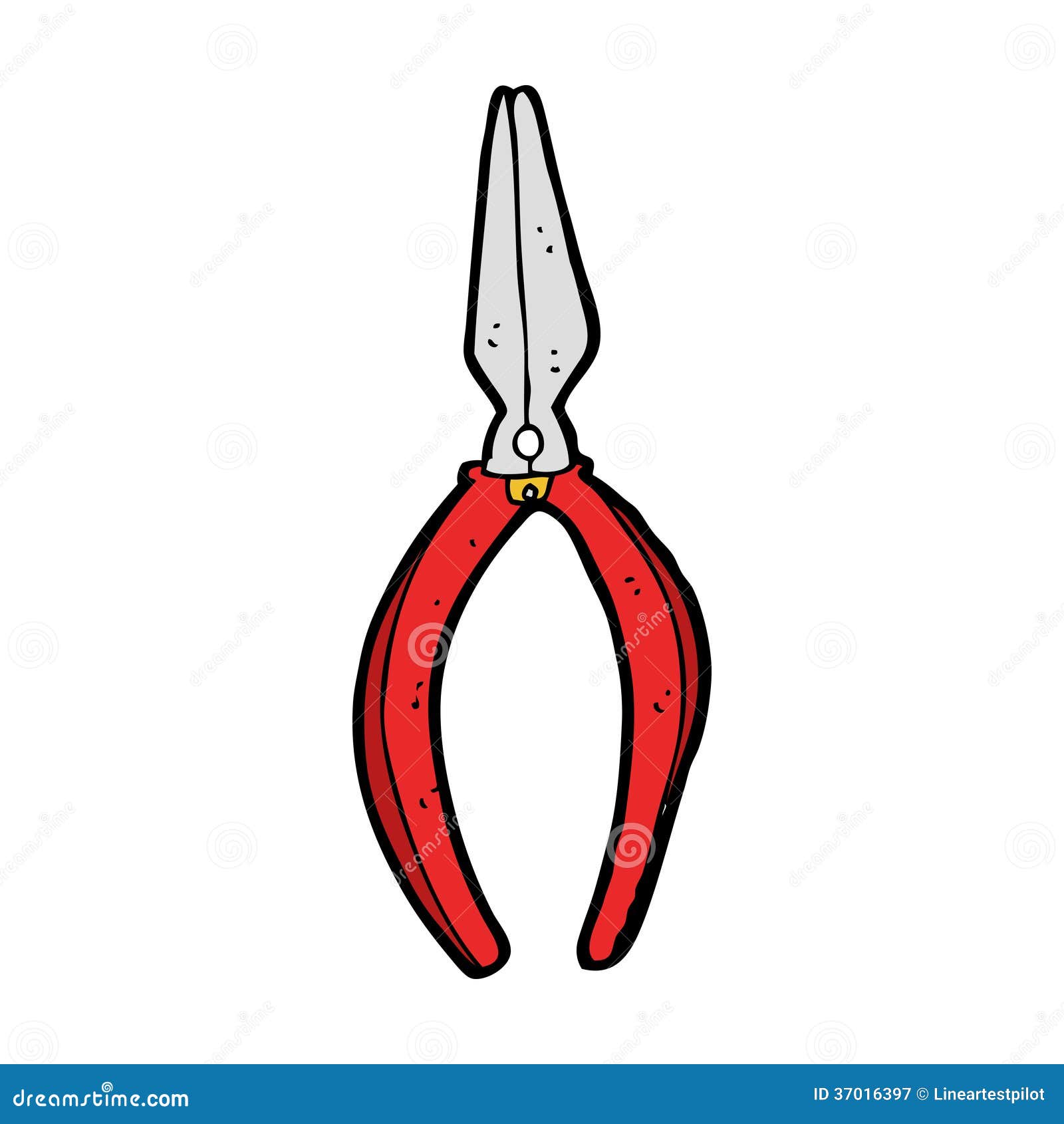 Cartoon pliers stock vector. Illustration of silly, hand 37016397