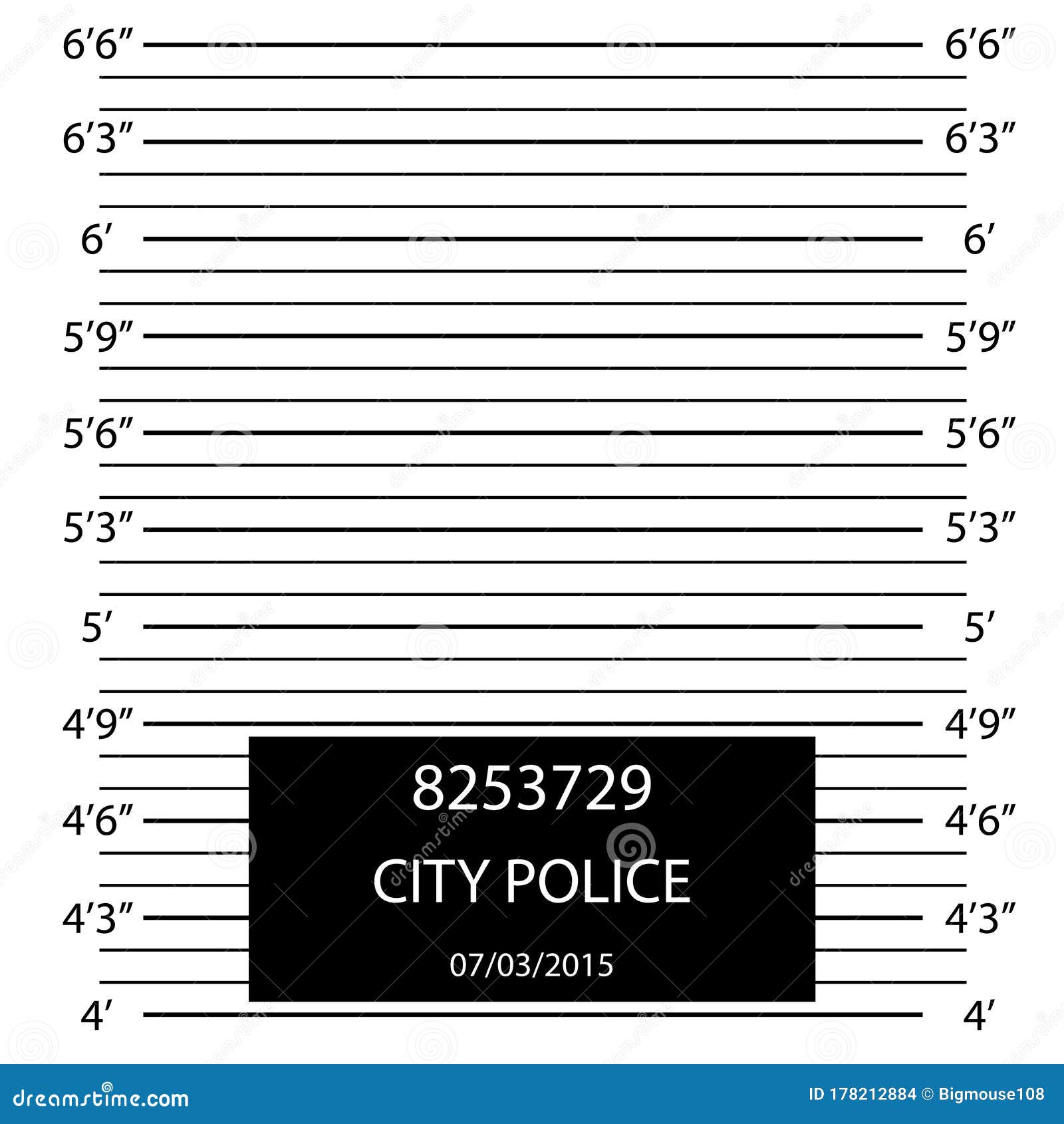 Cartoon Police Lineup Mugshot Flyer Concept Banner. Vector Stock Vector ...
