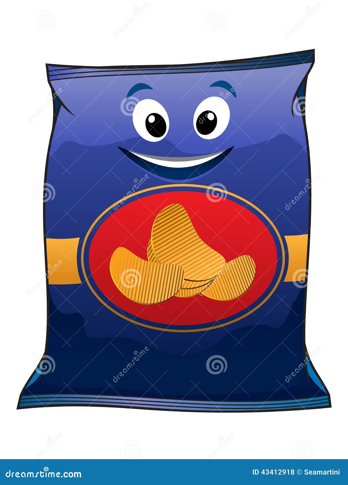Cartoon Potato Chips Stock Vector - Image: 43412918