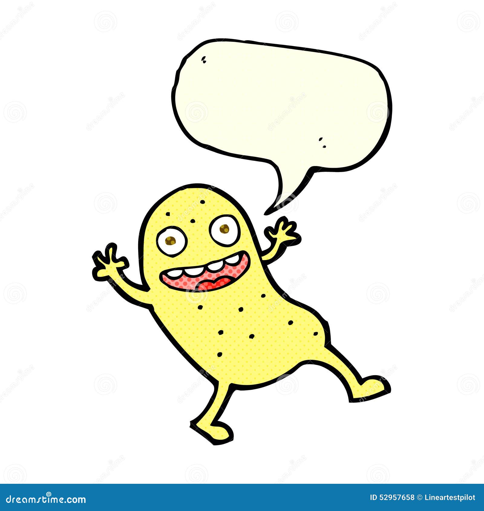 Cartoon Potato with Speech Bubble Stock Illustration Illustration of