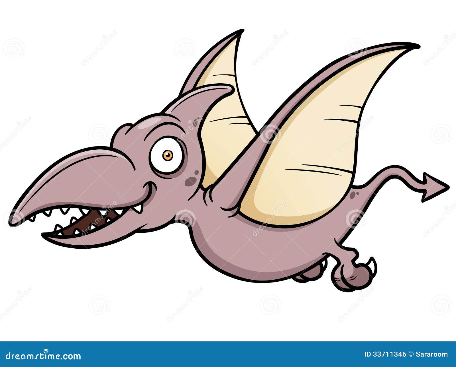 Dinosaur pterodactyloidea icon in cartoon style Vector Image