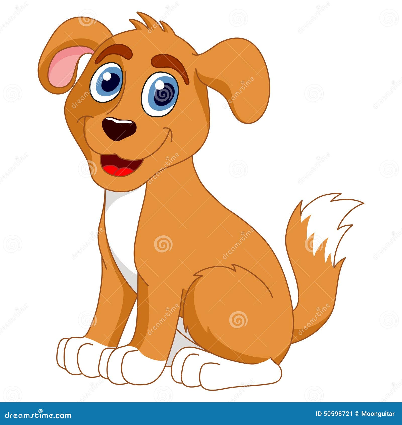 Cartoon puppy stock vector. Illustration of furry, animal - 50598721