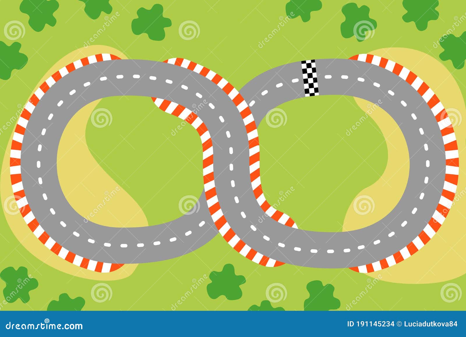 Race Track Curve Road Vector Illustration | CartoonDealer.com #83082516