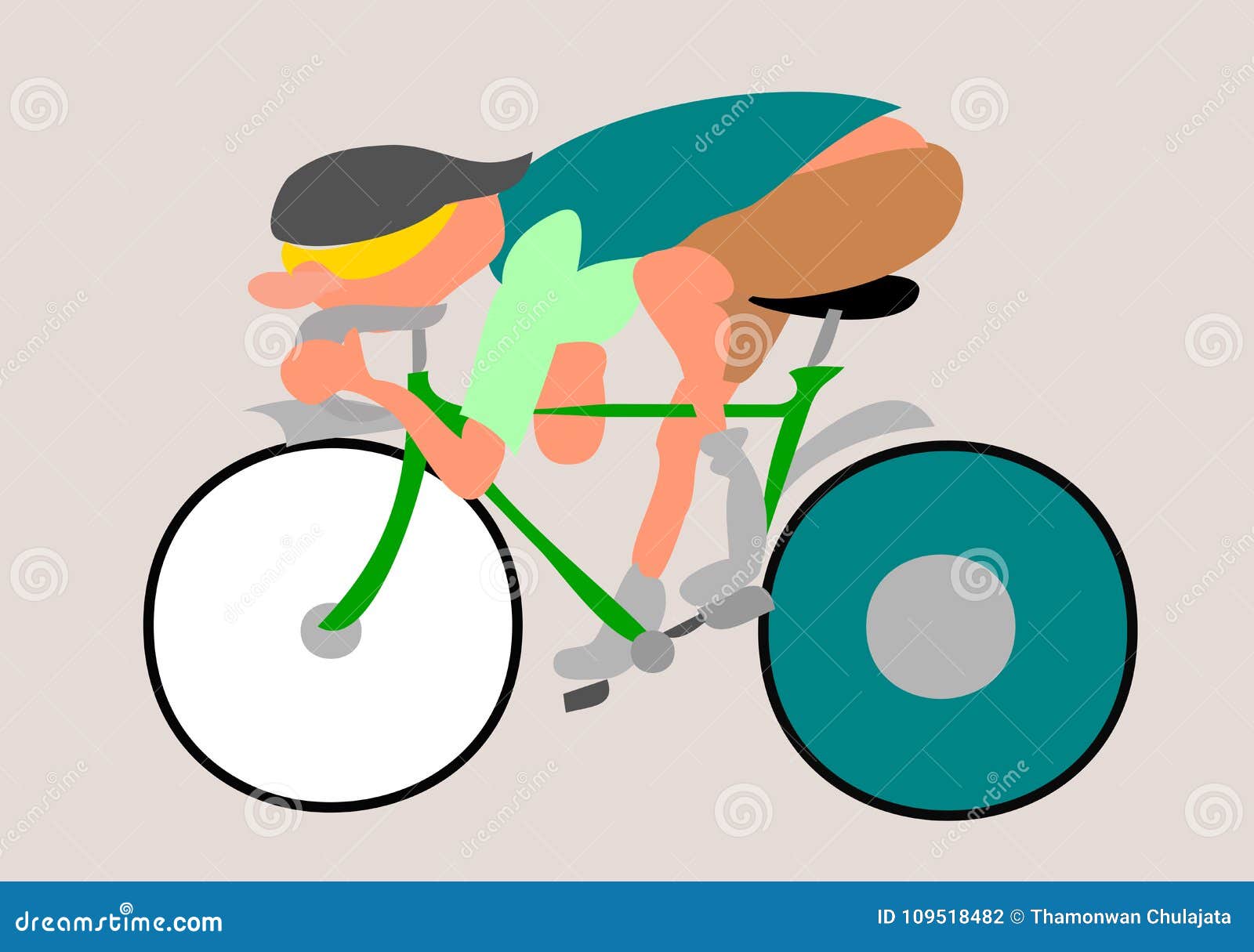 Cartoon racing bike stock vector. Illustration of race - 109518482