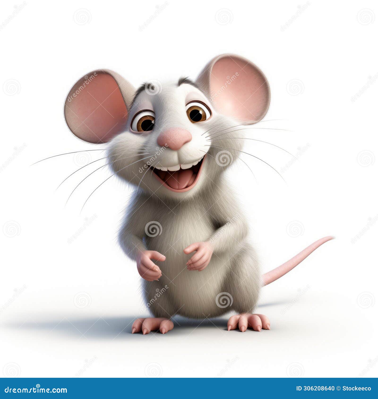 charming cartoon mouse smiling: vicente romero redondo style