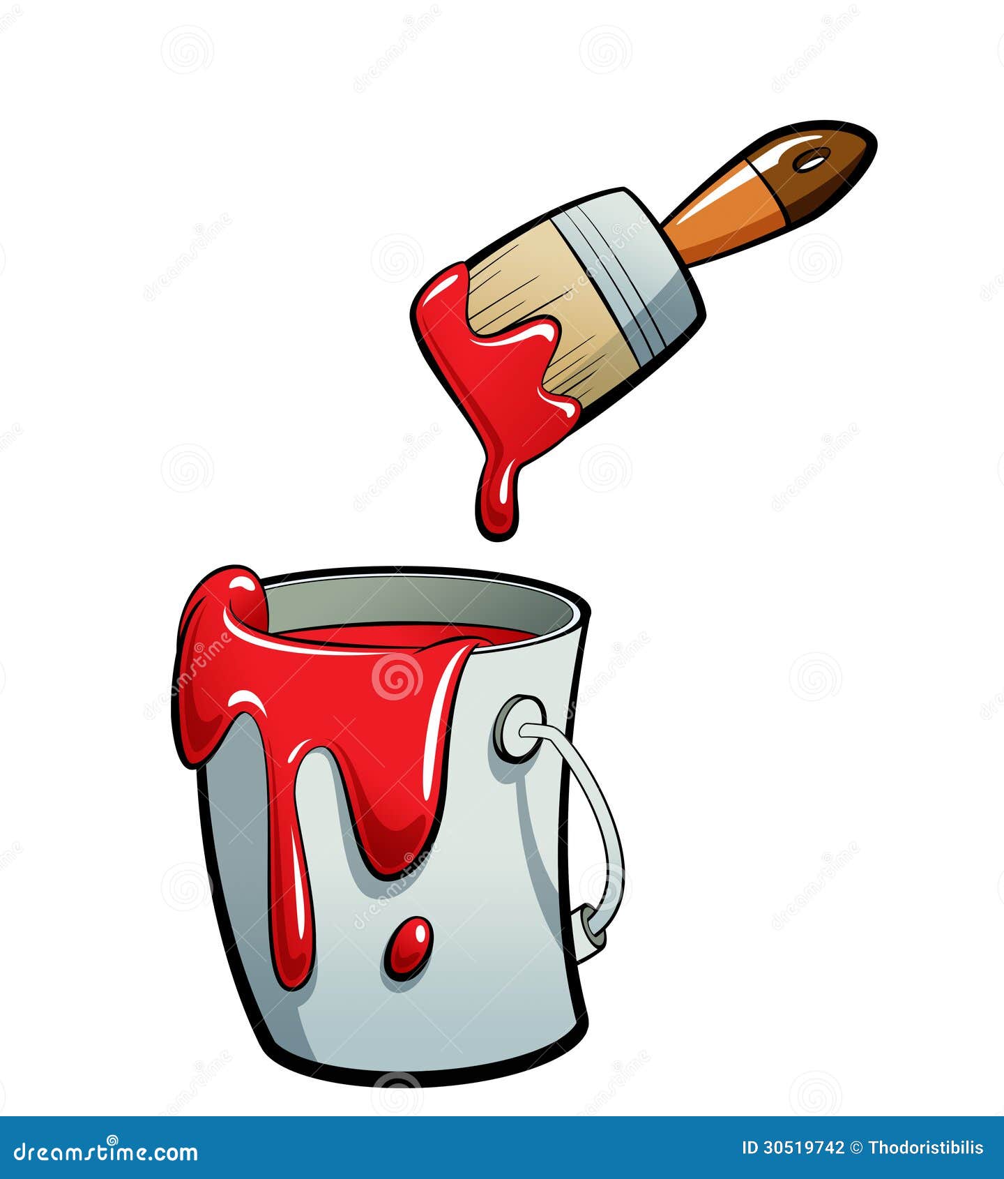 Cartoon Red Color Paint in a Paint Bucket Painting with Paint Br Stock Illustration - Illustration of background, stylized: 30519742 Cartoon Red Color Paint in a Paint Bucket Painting with Paint Br Stock Illustration - Illustration of background, stylized: 30519742