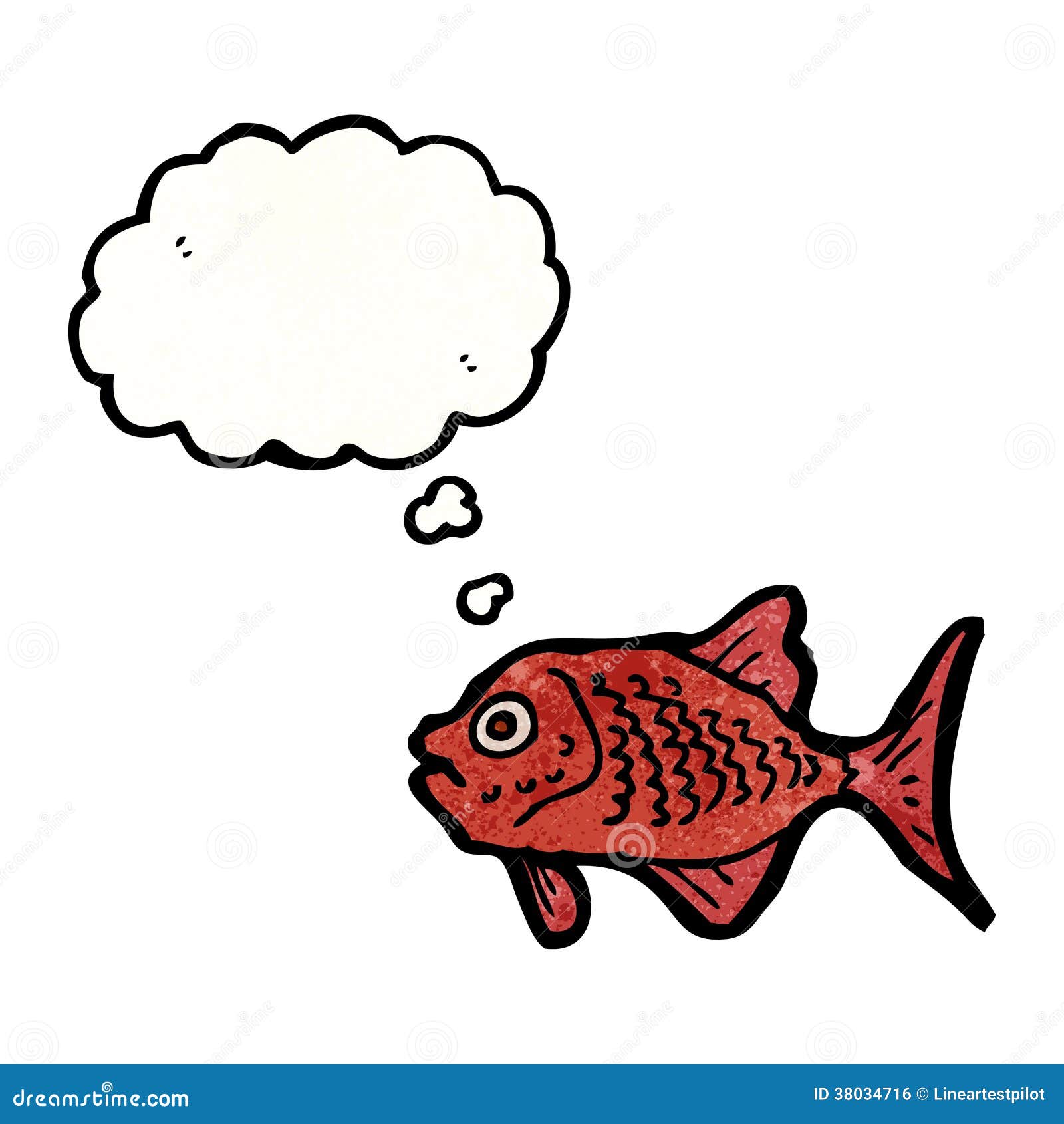 Cartoon red fish stock vector. Illustration of doodle - 38034716