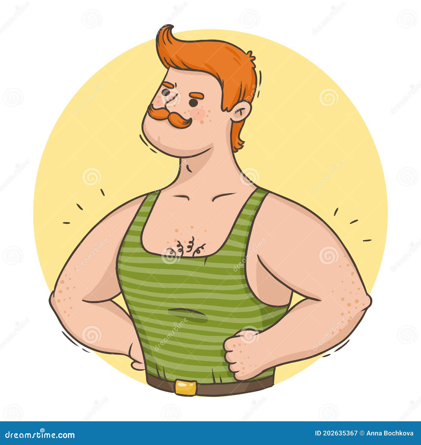 Cartoon Redhead Strong Man with Muscles and Mustache Stock Vector - Illustration of circus, strong: 202635367 Cartoon Redhead Strong Man with Muscles and Mustache Stock Vector - Illustration of circus, strong: 202635367