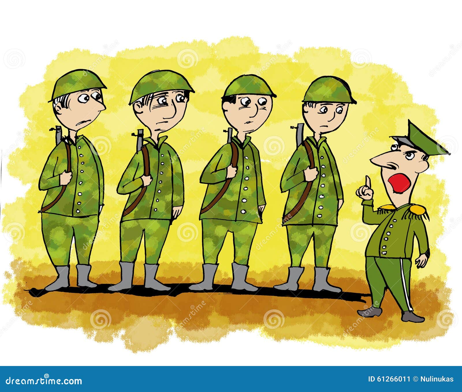 Cartoon Related With Military Man Stock Illustration - Image: 61266011