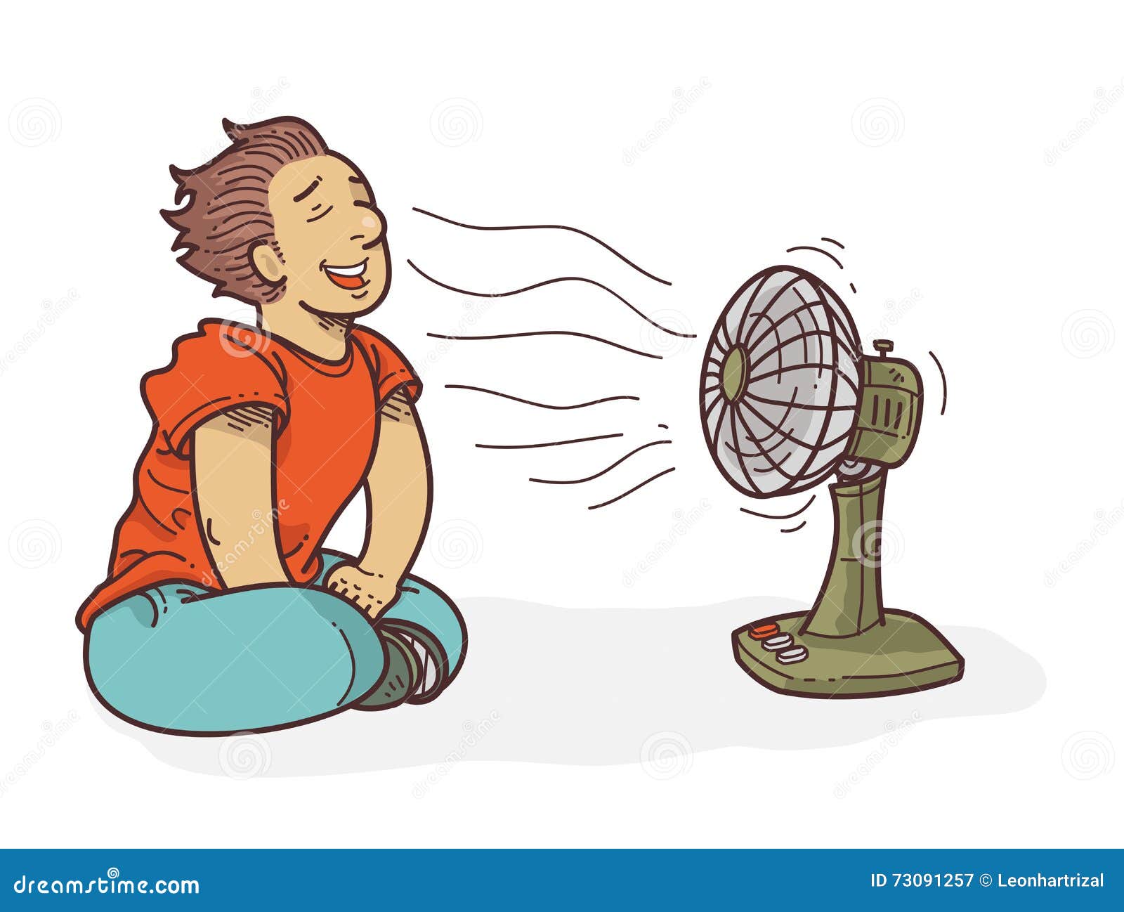 Cartoon Relaxing in Front of Fan Stock Vector - Illustration of drawn, blow: 73091257 Cartoon Relaxing in Front of Fan Stock Vector - Illustration of drawn, blow: 73091257