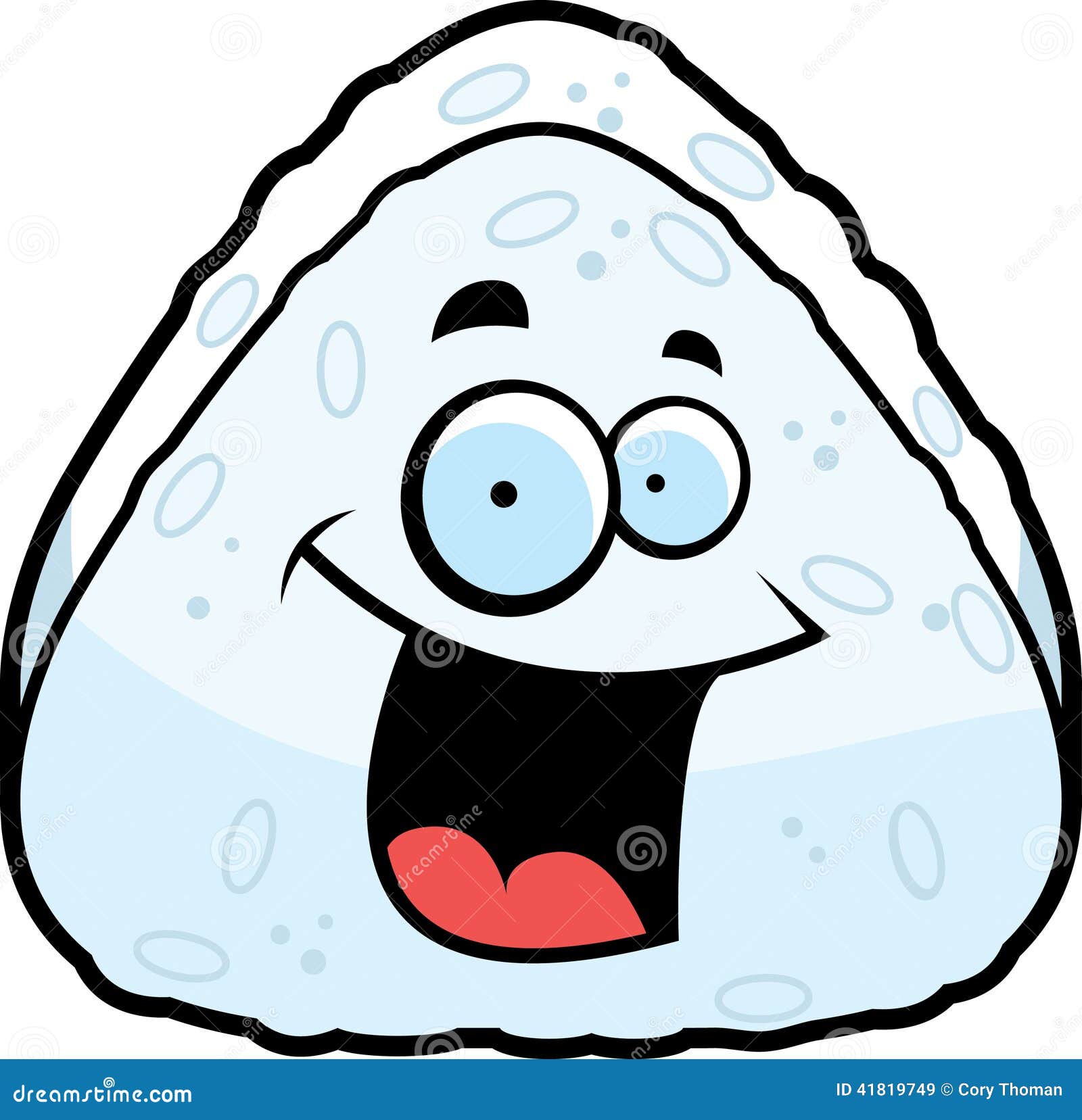 Cartoon Rice Ball stock vector. Illustration of grin 41819749