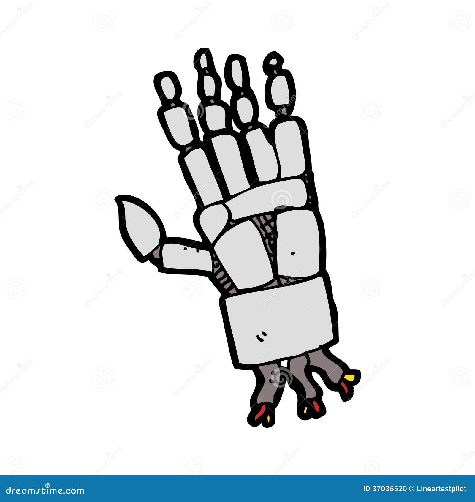 Cartoon robot hand stock vector. Illustration of - 37036520