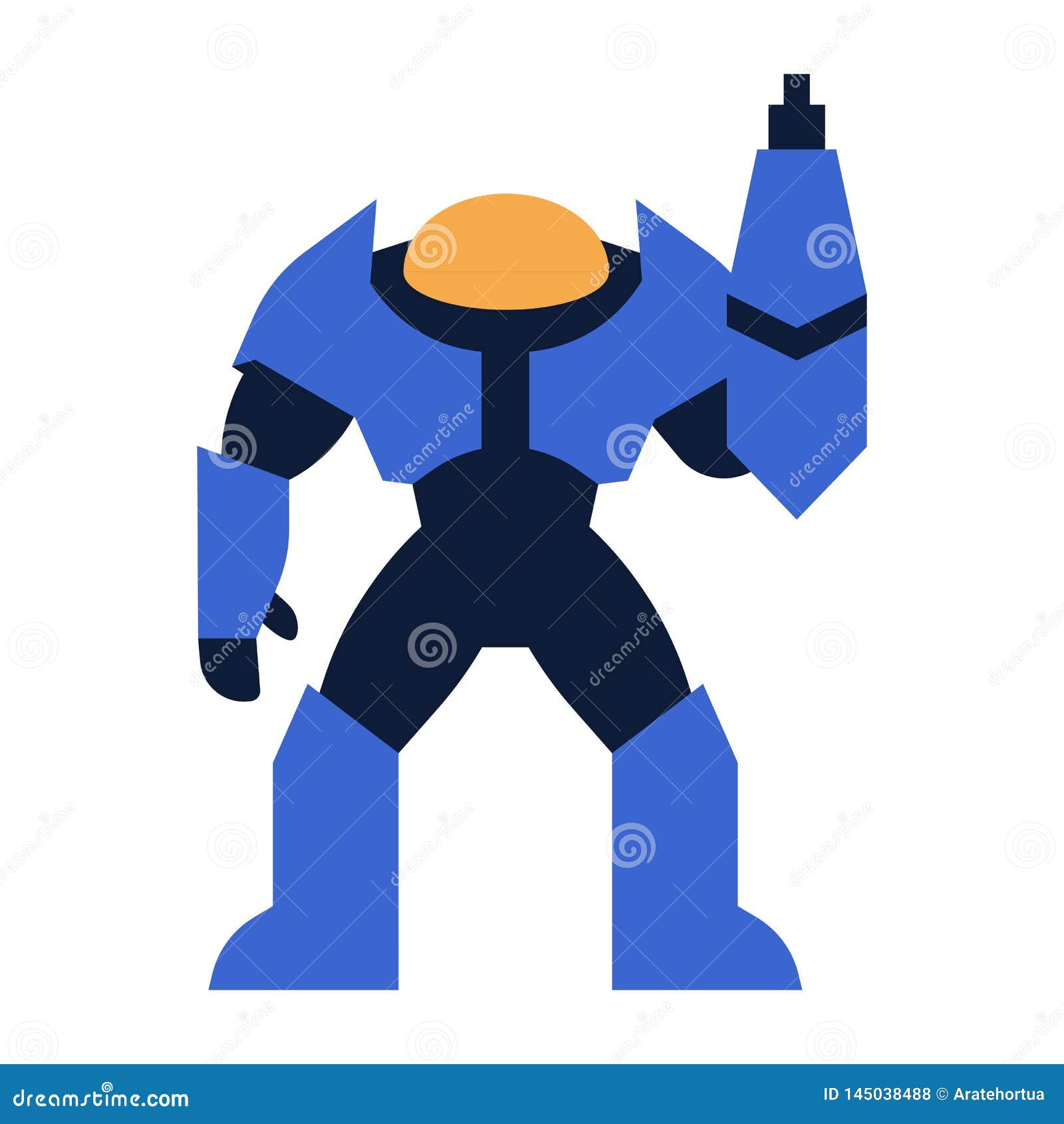 Cartoon Robot Video Game Character Isolated Stock Vector - Illustration of  millennial, costume: 145038488