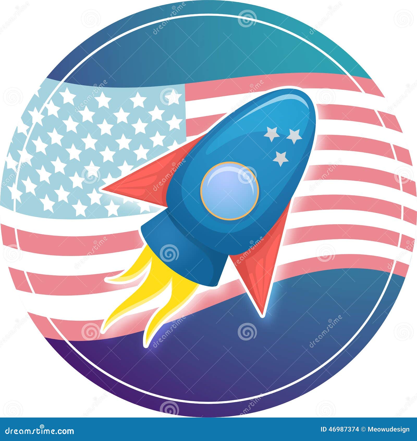 Download Cartoon Rocket 3D Vector Illustration Stock Vector - Illustration of porthole, concept: 46987374