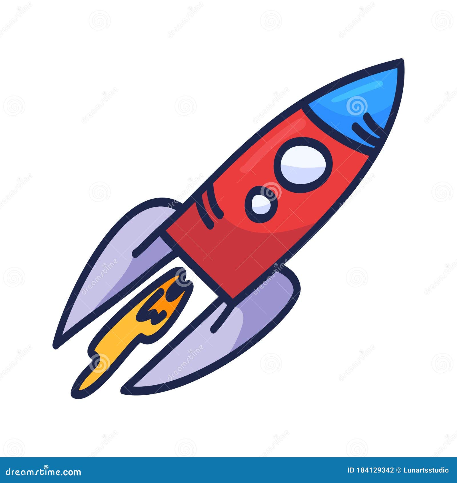 Cartoon Rocket Hand Drawn Outline Illustration. Cute Space Shuttle Clipart.  Doodle Spaceship. Spacecraft Print. Space Stock Vector - Illustration of  background, journey: 184129342