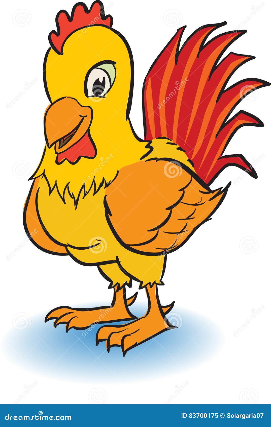 Cartoon Rooster Clipart - Vector Illustration Stock Vector - Illustration  of background, cartoon: 83700175