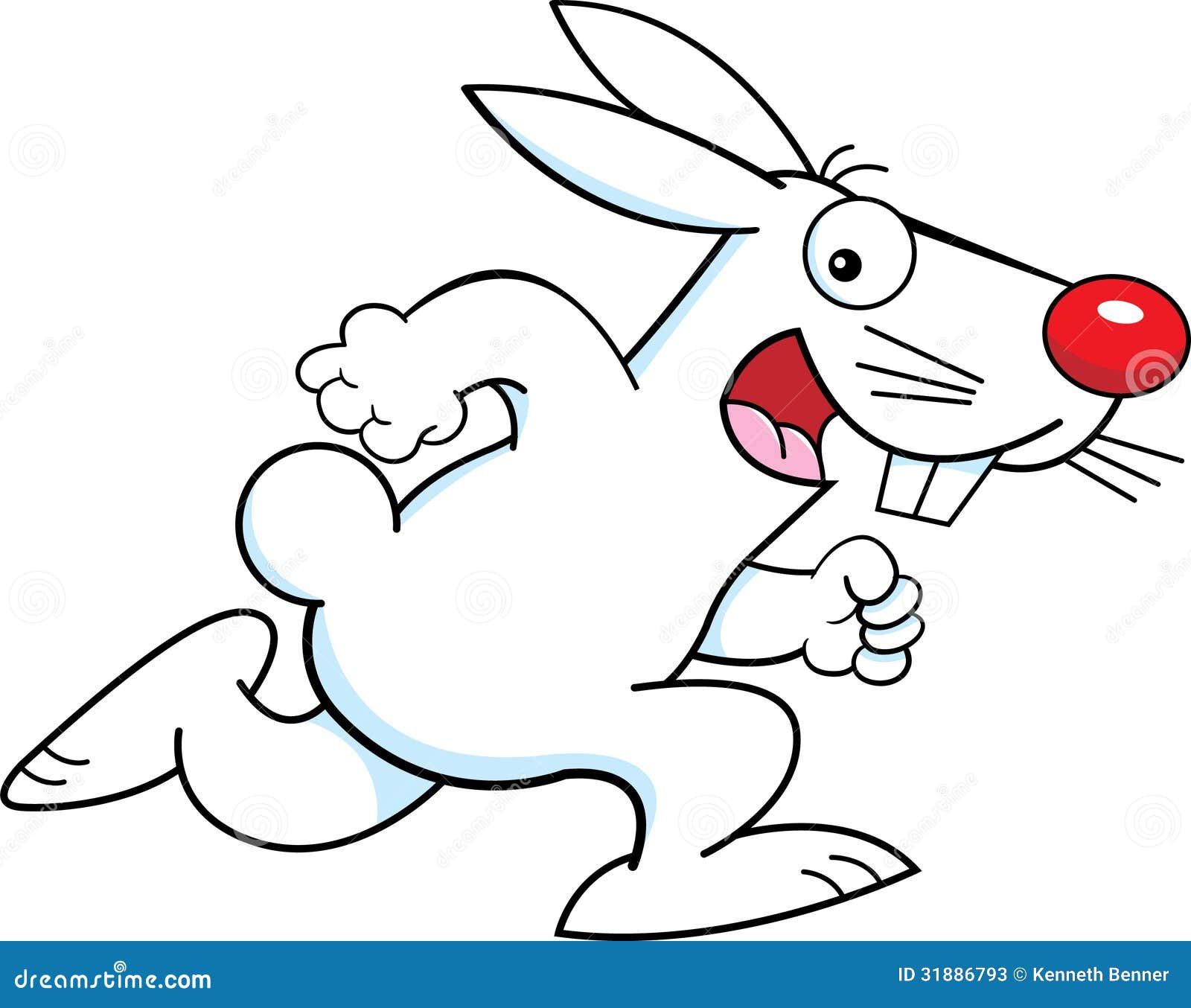 Cartoon running rabbit stock vector. Illustration of animal - 31886793
