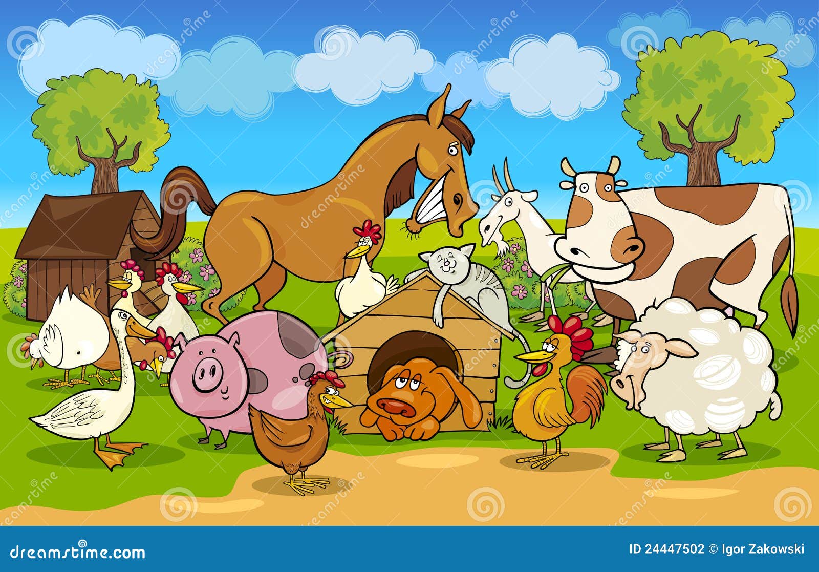 Animal Farm Cartoon Porn - Farm Animals Group Stock Illustrations â€“ 3,295 Farm Animals Group Stock  Illustrations, Vectors & Clipart - Dreamstime