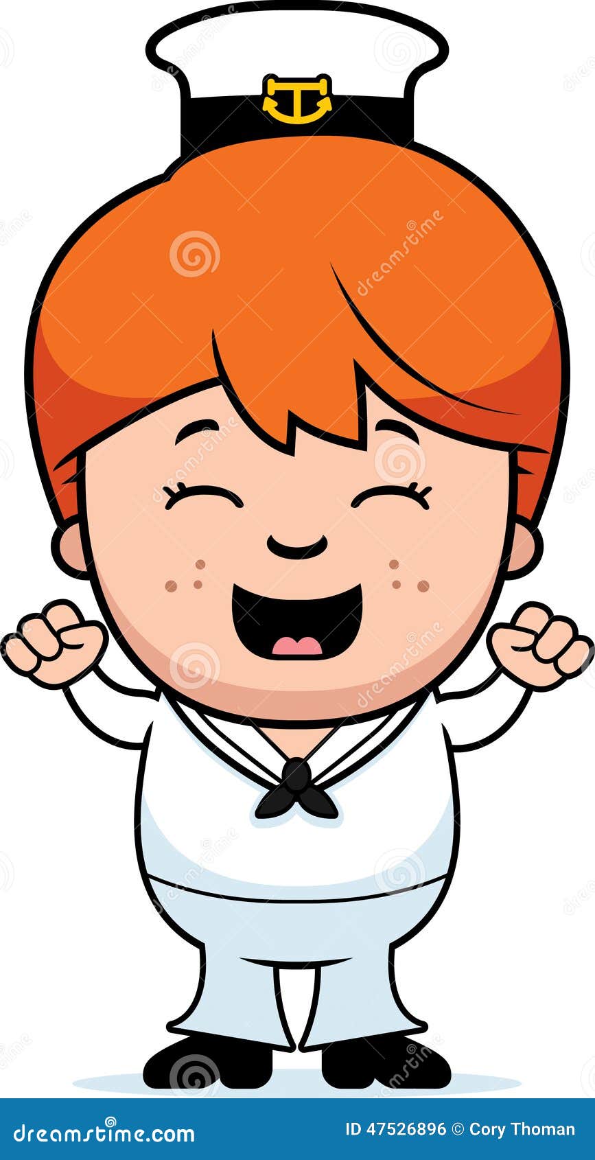 Cartoon Sailor Celebrating stock vector. Illustration of celebrating