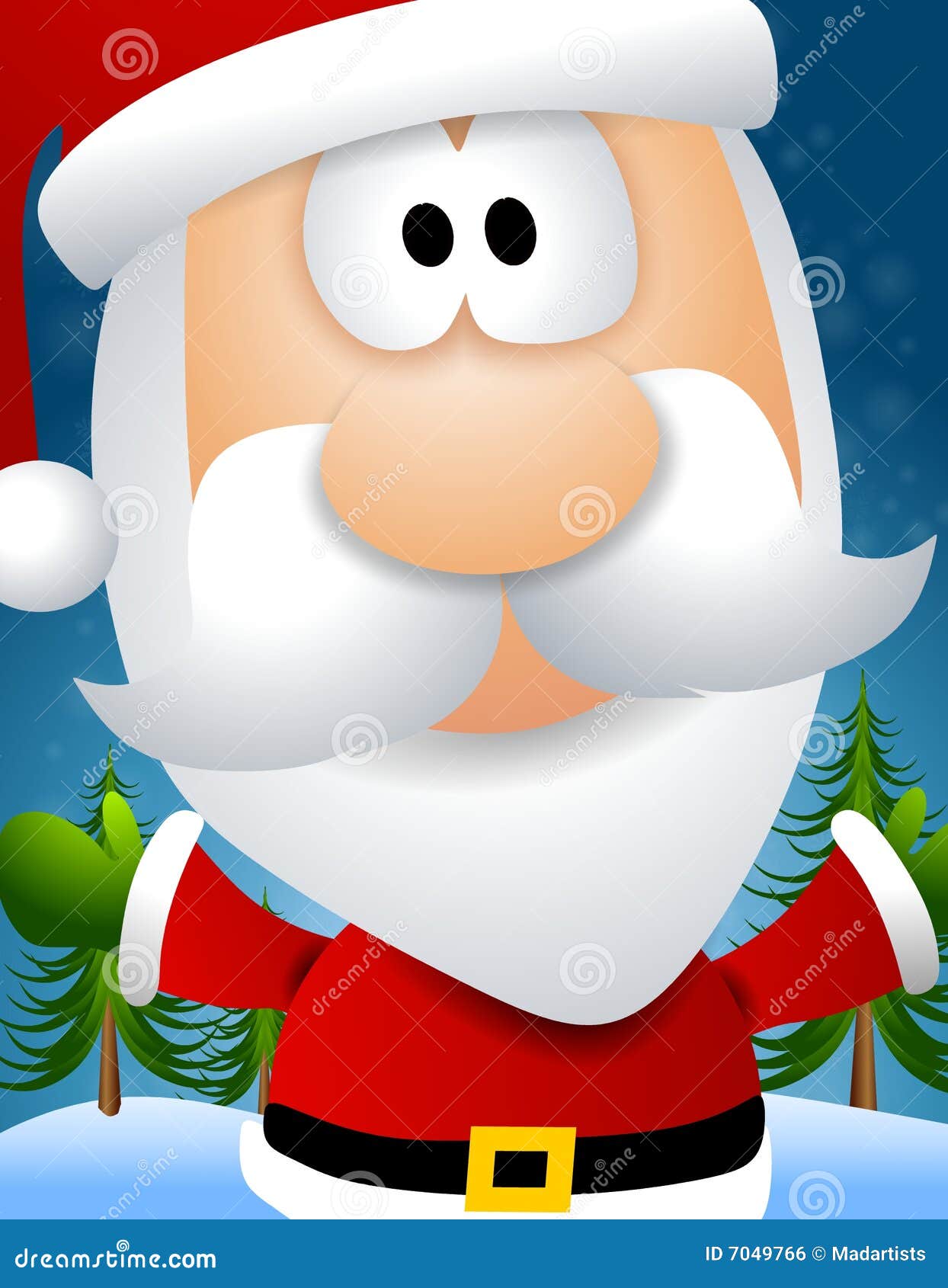 Cartoon Santa Claus Face Royalty Free Stock Image - Image: 7049766