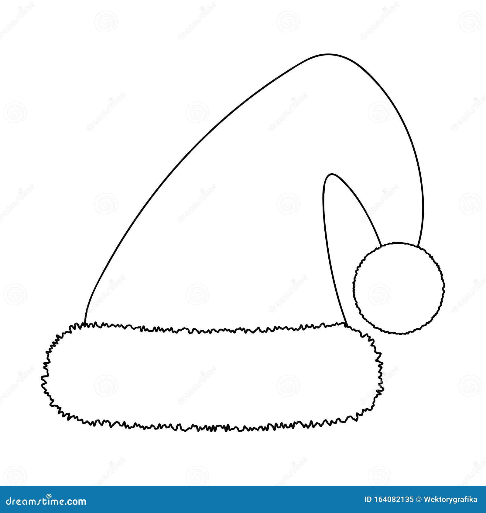 Santa claus hat vintage christmas sketch Vector Image