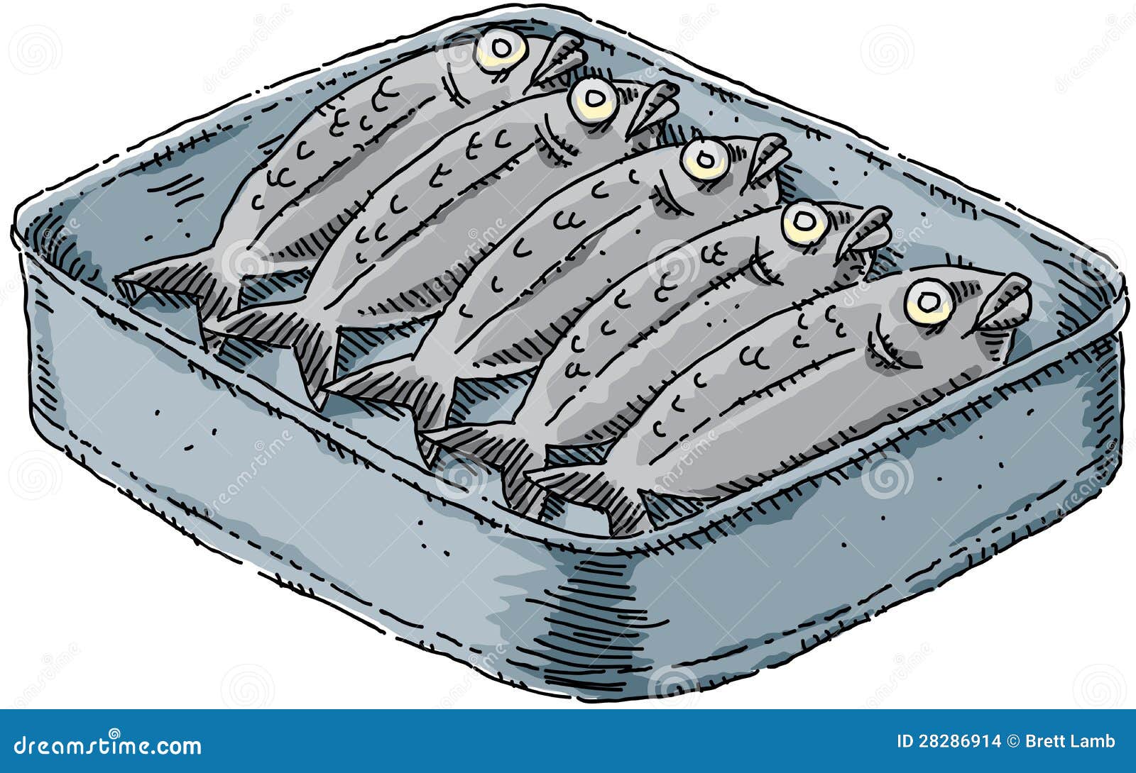 Cartoon Sardines stock illustration. Illustration of cartoon 28286914