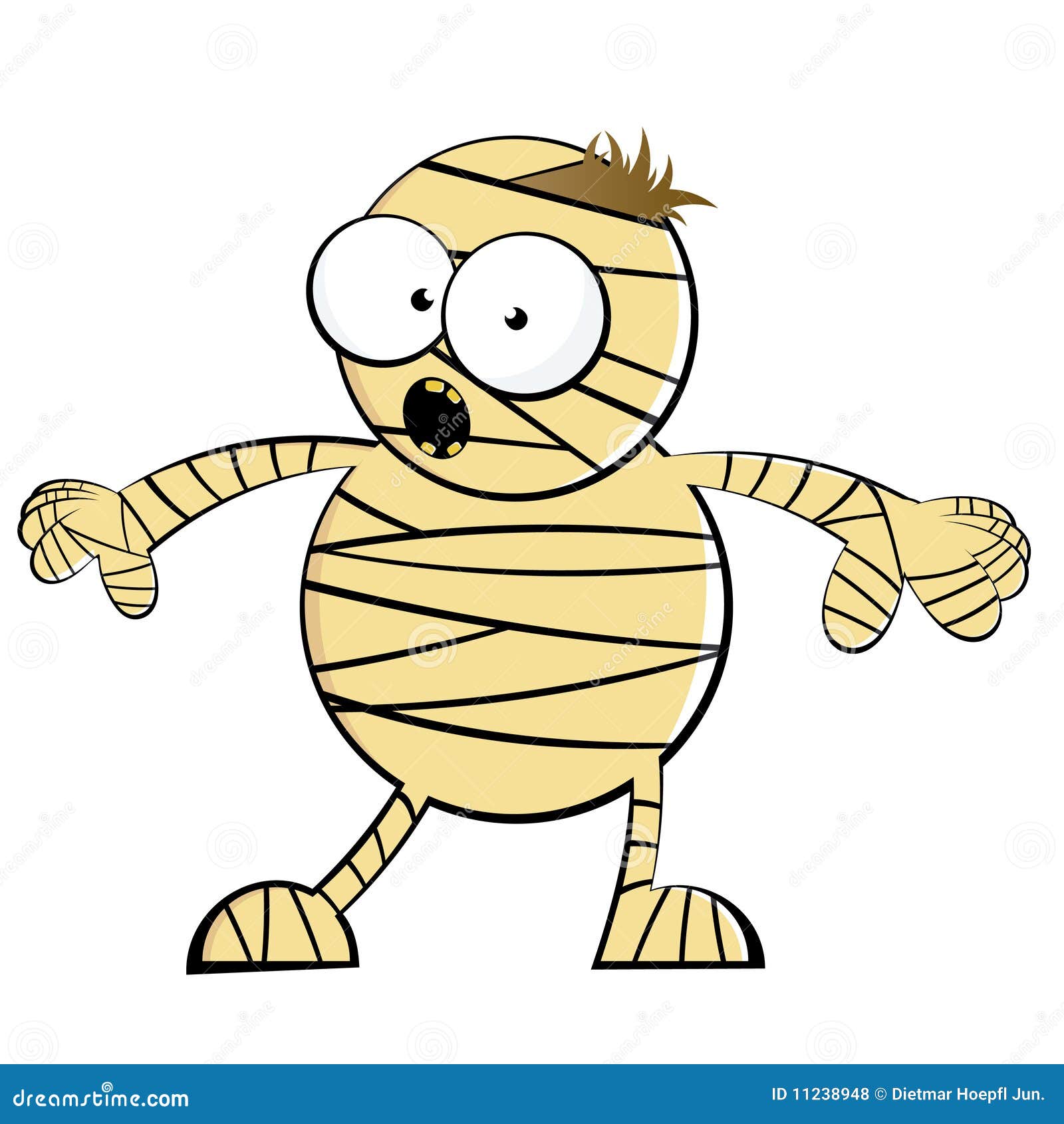 Cartoon scary mummy stock vector. Illustration of character - 11238948
