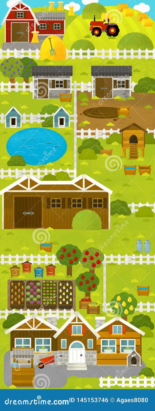 Cartoon Scene with Farm Village and Buildings Like Map - Illustration Stock Illustration - Illustration of field, bright: 145153746 Cartoon Scene with Farm Village and Buildings Like Map - Illustration Stock Illustration - Illustration of field, bright: 145153746