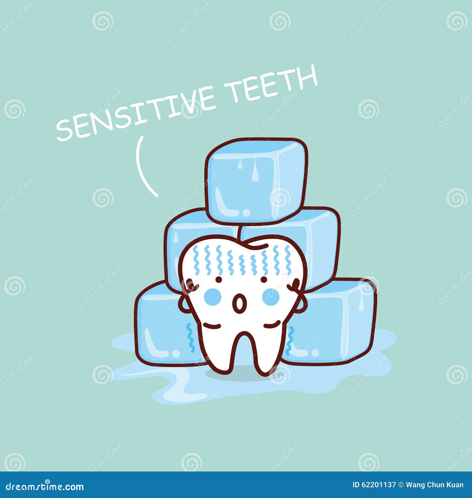 cartoon sensitive tooth