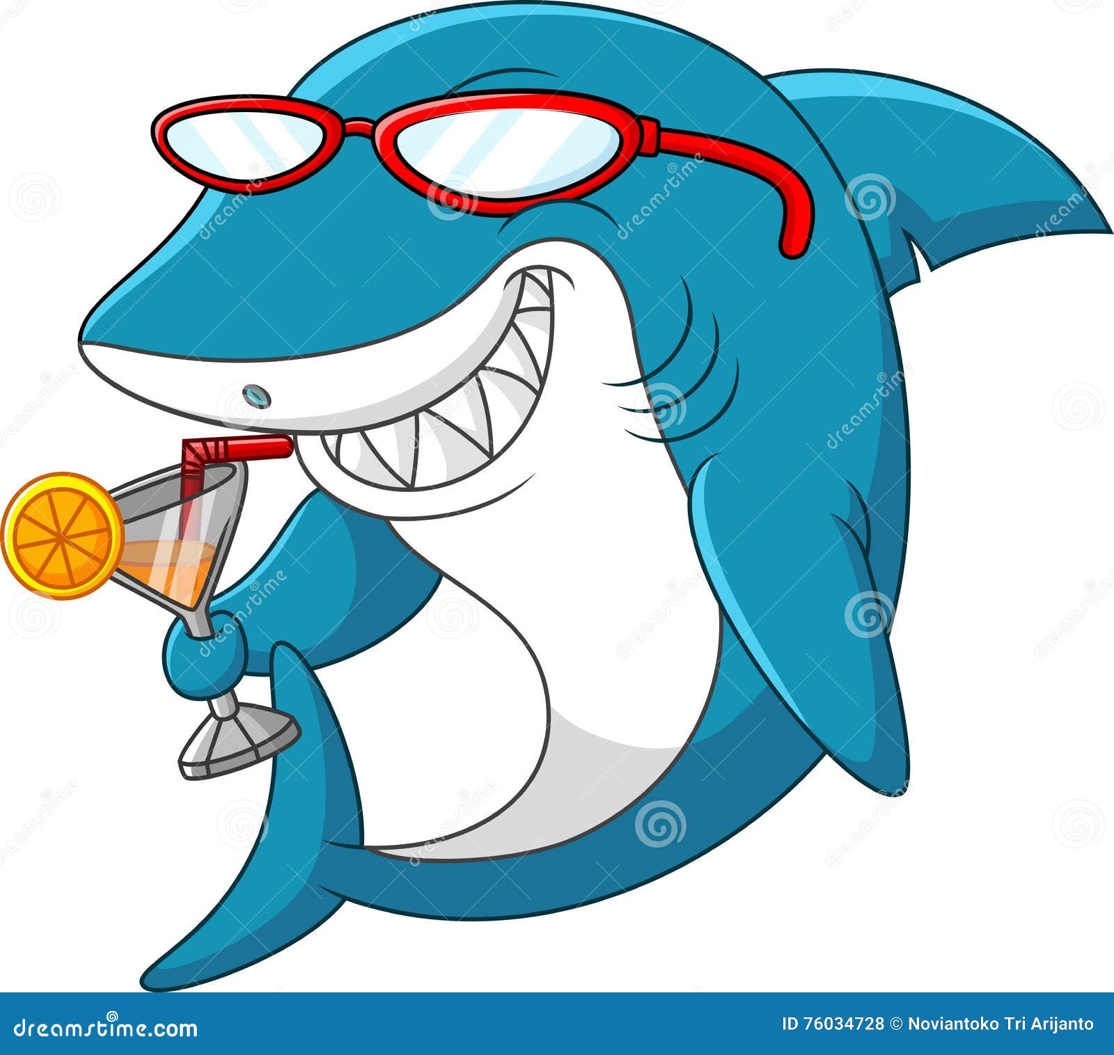 Download Cartoon shark stock vector. Illustration of fish, tooth ...