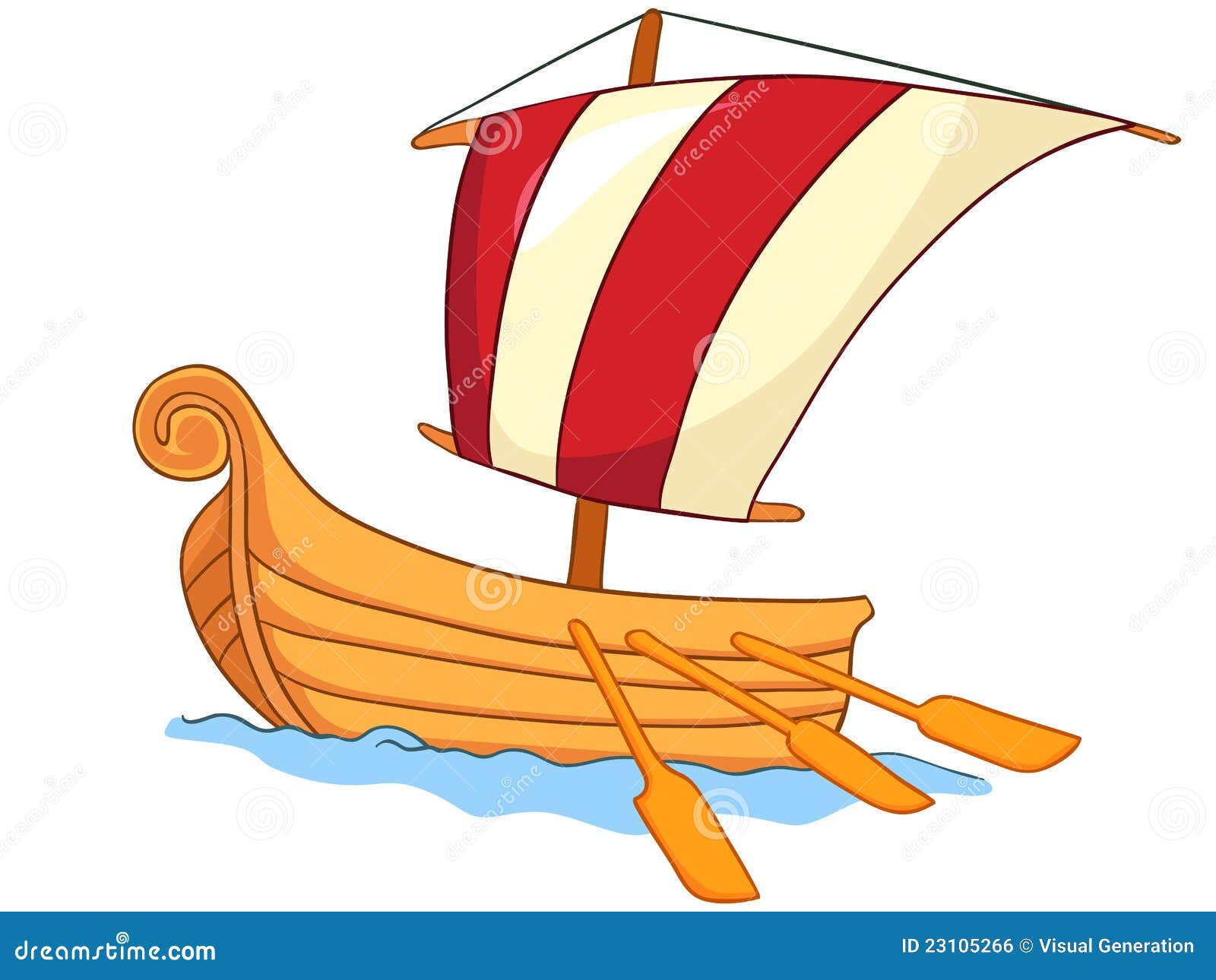 Cartoon Ship stock vector. Image of painting, colour - 23105266
